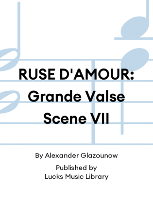 Book cover for RUSE D'AMOUR: Grande Valse Scene VII