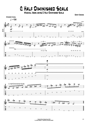 C Half Diminished Scale - Musical Ideas Using C Half Diminished Scale