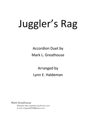 Book cover for Juggler's Rag -- Accordion Duet
