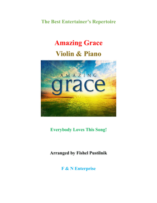 Book cover for "Amazing Grace"-Piano Background for Violin and Piano