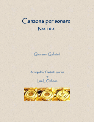 Book cover for Canzona per sonare for Clarinet Quartet