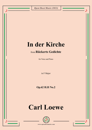 Book cover for Loewe-In der Kirche,Op.62 H.II No.2,in F Major