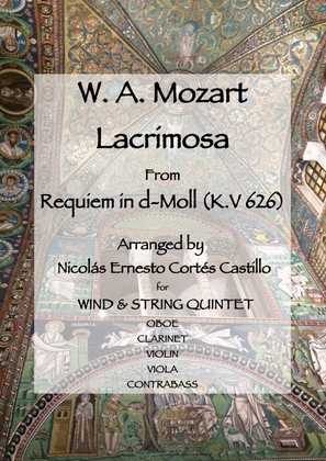 Book cover for Lacrimosa (from Requiem in D minor, K. 626) for Wind & String Quintet