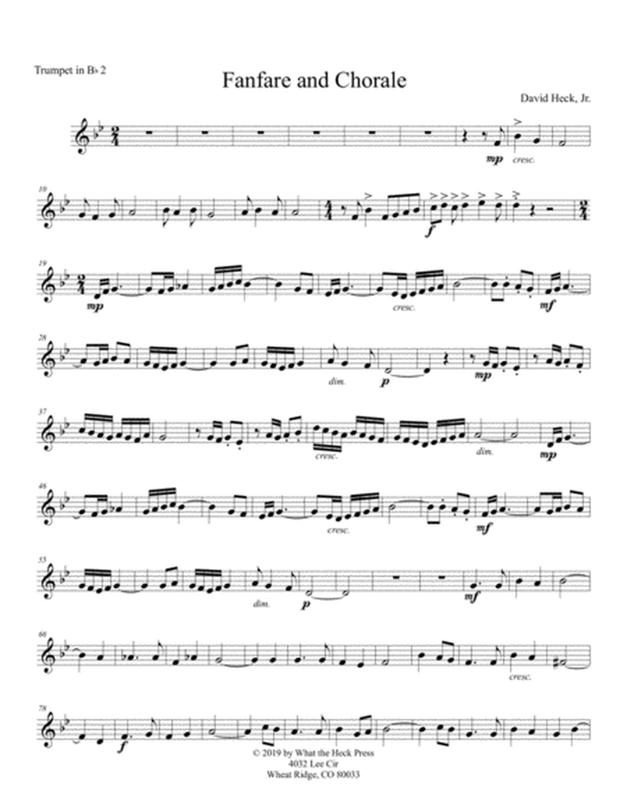 Fanfare and Chorale - Trumpet 2 image number null