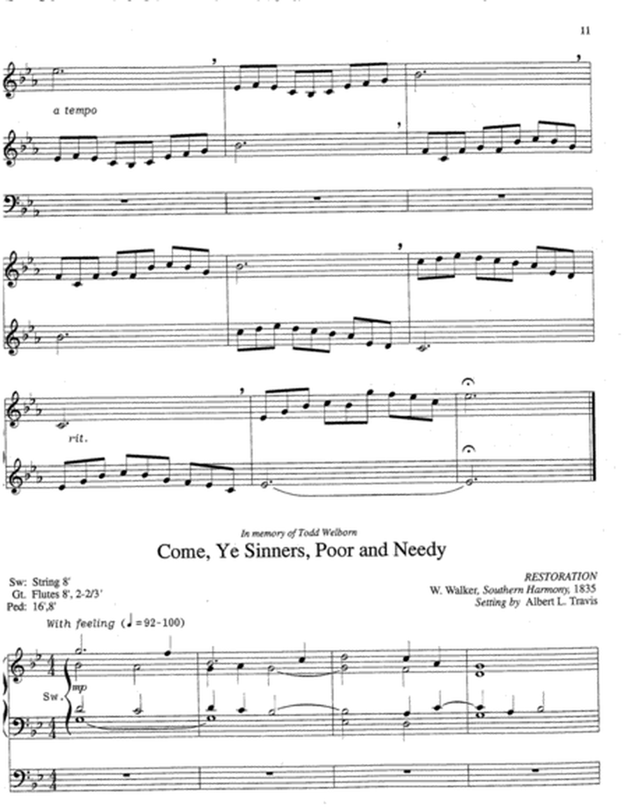 Three Folk Hymn Improvisations for Organ