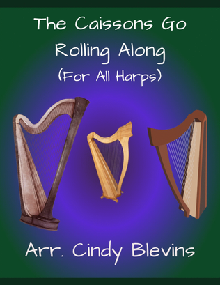 Book cover for The Caissons Go Rolling Along, for Lap Harp Solo