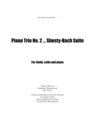 Book cover for Piano Trio No. 2 ... Shosty-Bach Suite (2012, rev. 2013)