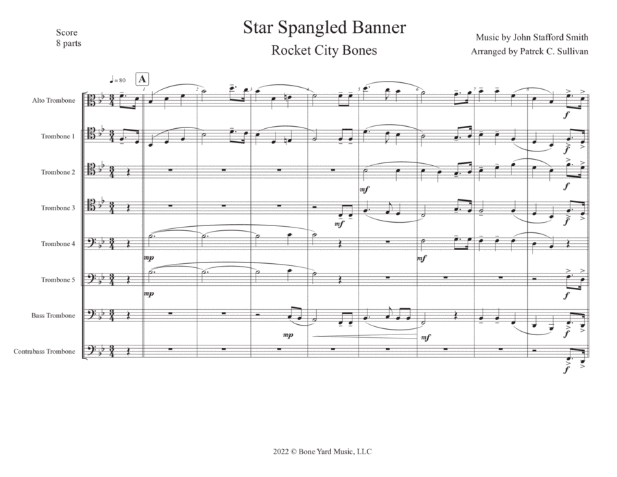 Star Spangled Banner for Trombone Choir