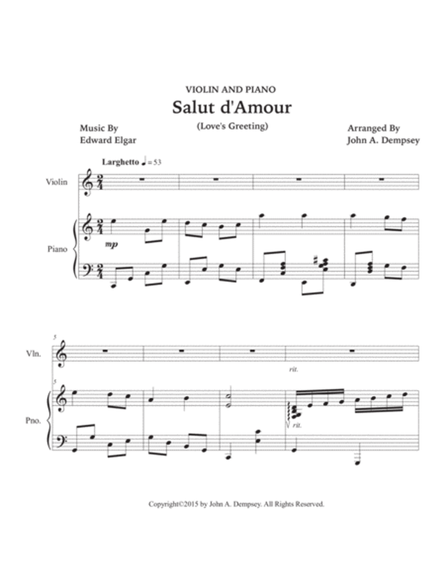 Salut d'Amour (Love's Greeting): Violin and Piano image number null
