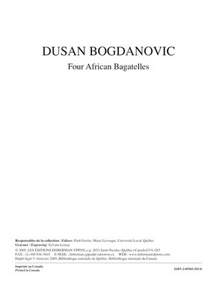 Book cover for Four African Bagatelles