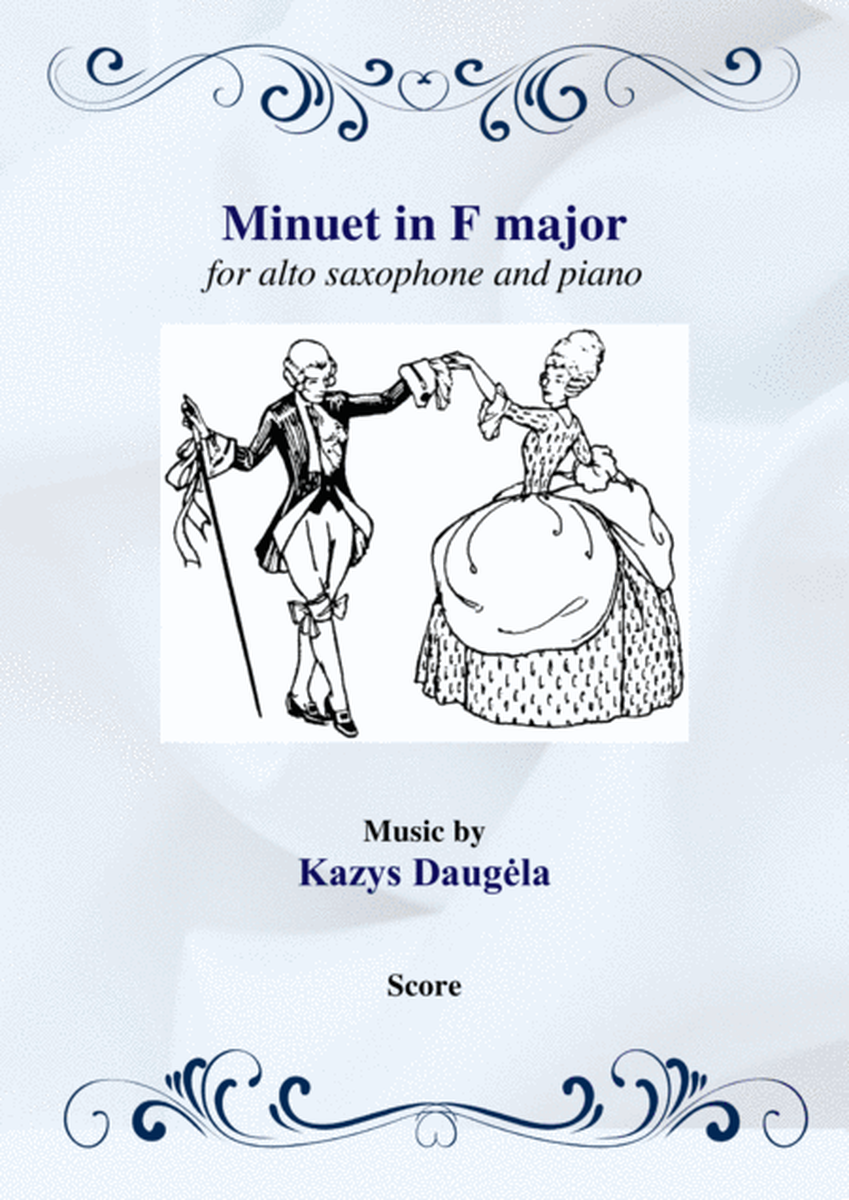 Minuet in F major for Eb Alto Saxophone and Piano image number null