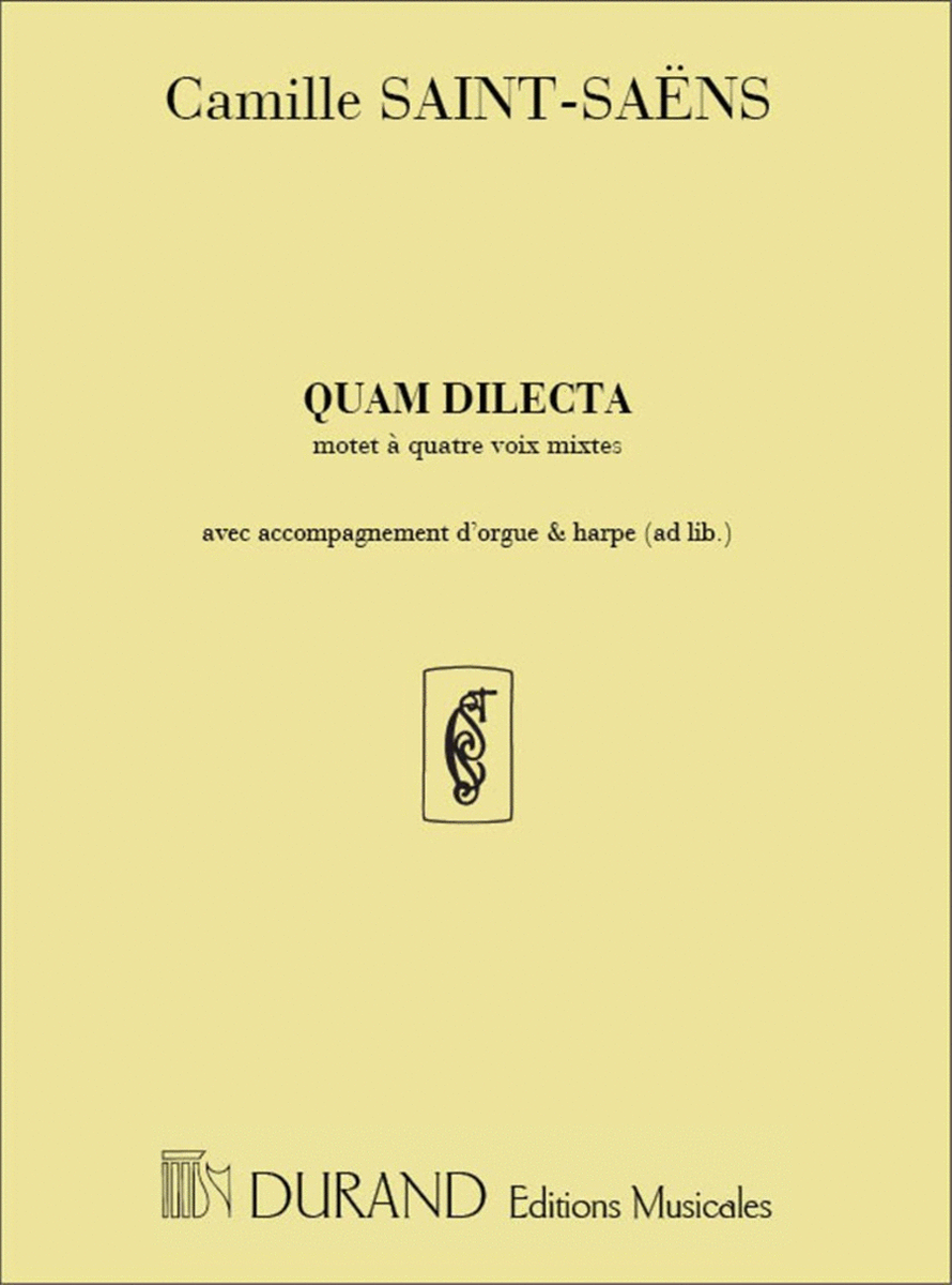 Quam Dilecta 4 Vx-Orgue-Harpe Ad Libidum