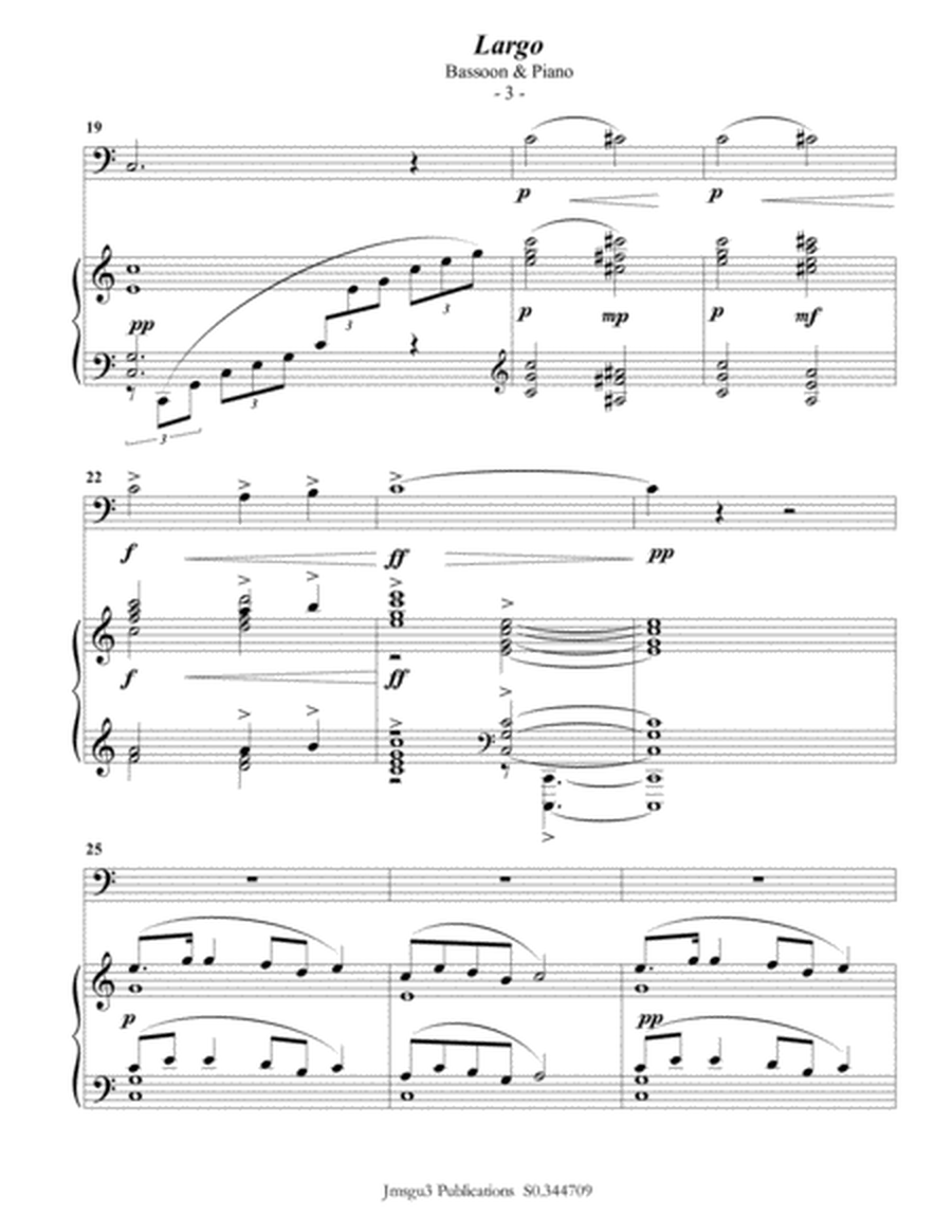 Dvořák: Largo from the New World Symphony for Bassoon & Piano image number null
