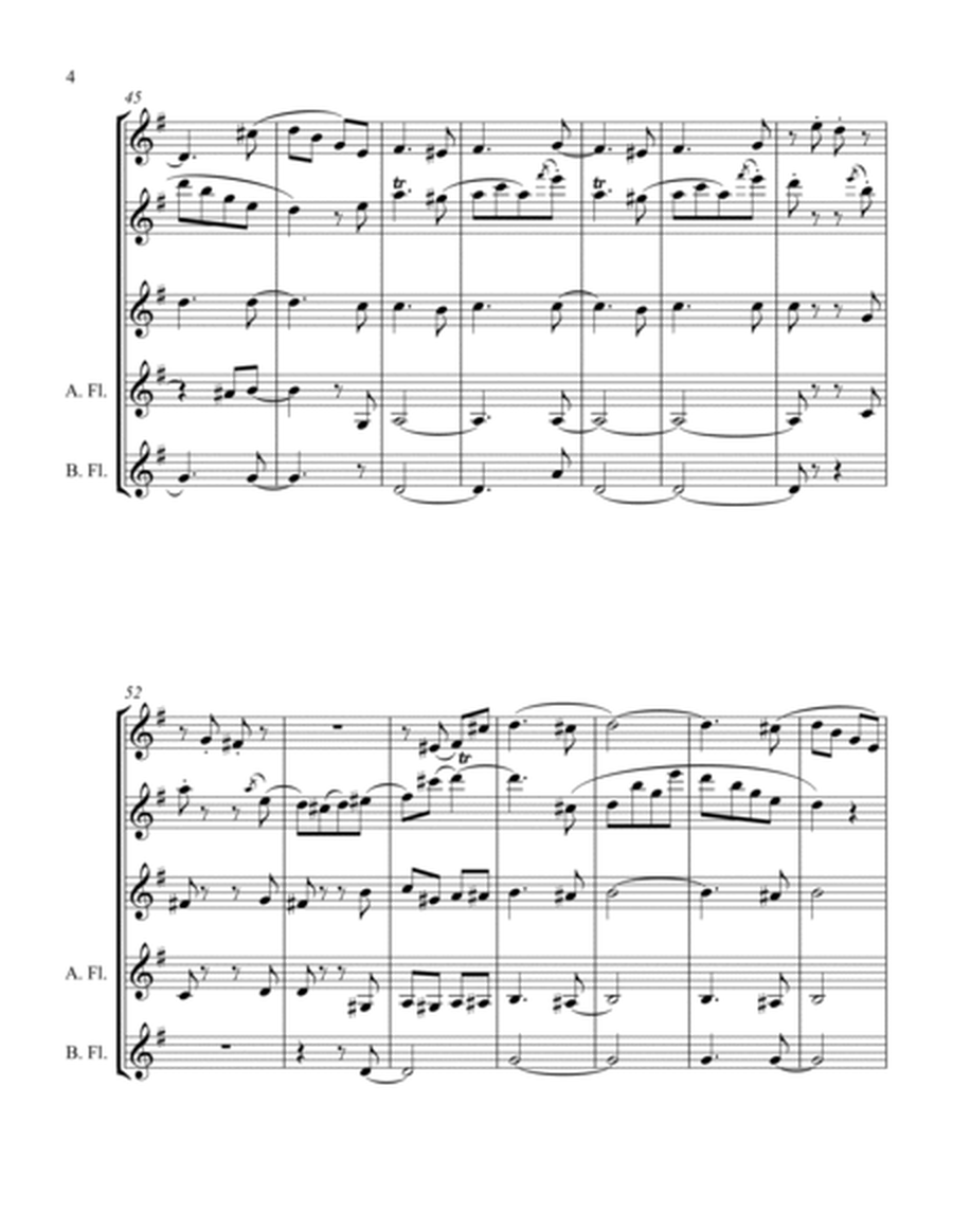 Romance from Op 22 for Flute Choir - 3 flutes, alto and bass image number null
