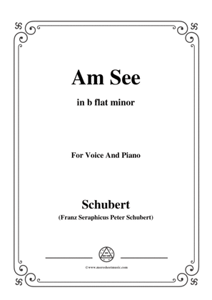 Book cover for Schubert-Am See,in b flat minor,for Voice&Piano