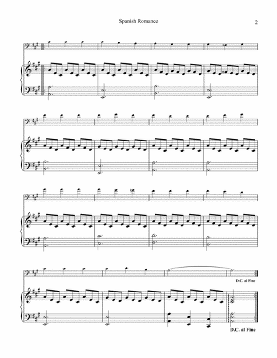 Spanish Romance, Romanza for cello and piano image number null