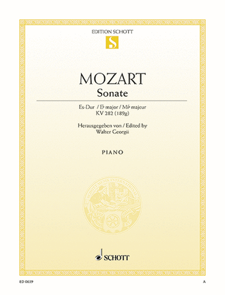 Book cover for Sonata in E-flat Major, KV 282, (189g)