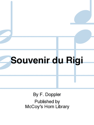 Book cover for Souvenir du Rigi