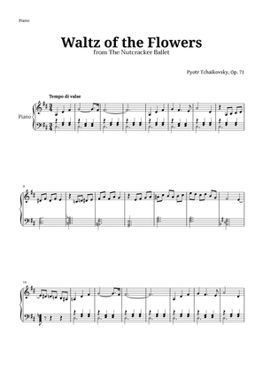 Book cover for Waltz of the Flowers by Tchaikovsky for Intermediate Piano