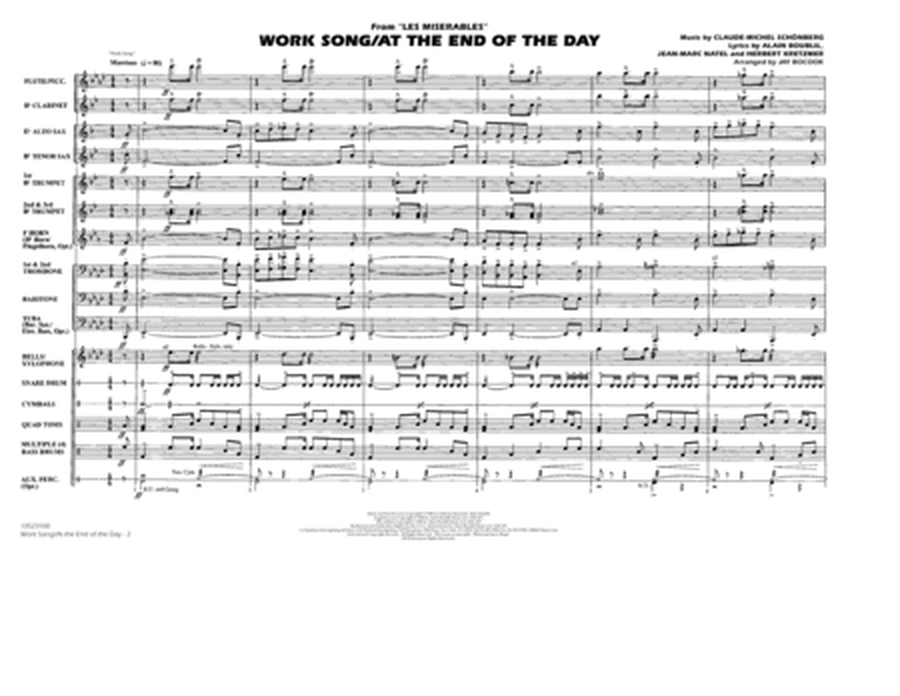 Work Song/At the End of the Day (Les Misérables) (arr. Jay Bocook) - Conductor Score (Full Score)