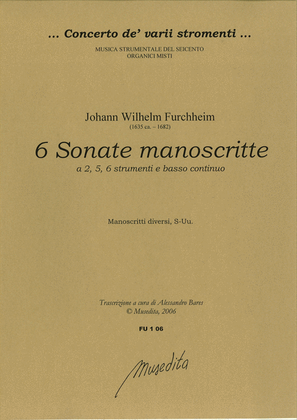 Book cover for 6 Sonate manoscritte (S-Uu)