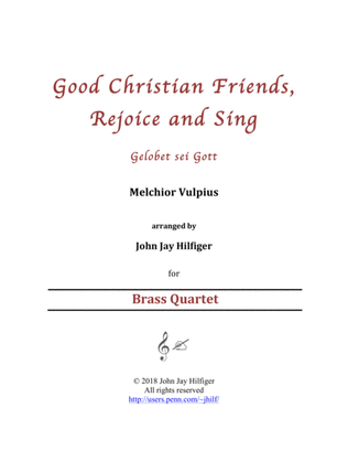 Book cover for Good Christian Friends, Rejoice and Sing (Brass Quartet)