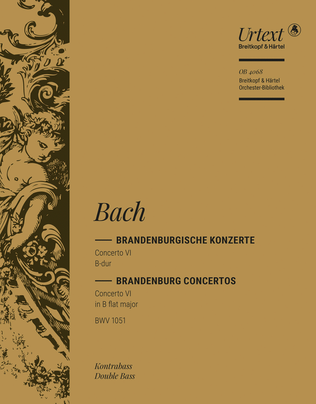 Book cover for Brandenburg Concerto No. 6 in Bb major BWV 1051