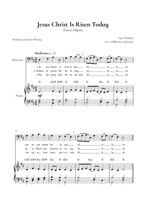 Jesus Christ is Risen Today (Baritone, Piano) - in D Major