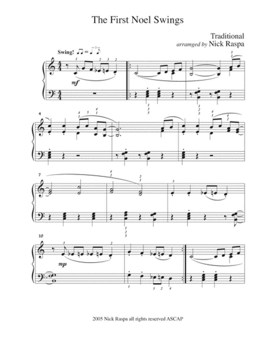 The First Noel Swings (intermediate piano) image number null