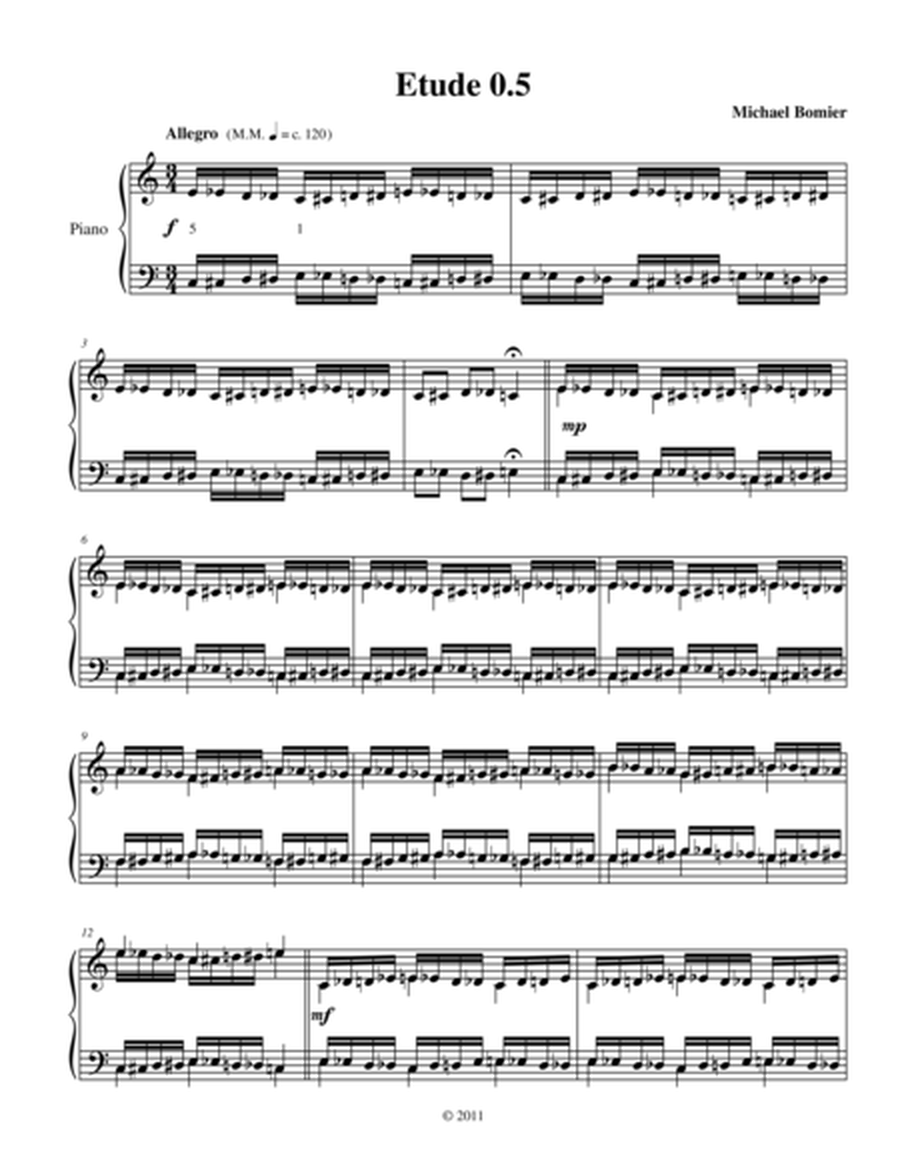 Etude 0.5 from 25 Etudes for Piano Solo, using Mirroring, Symmetry, and Intervals image number null