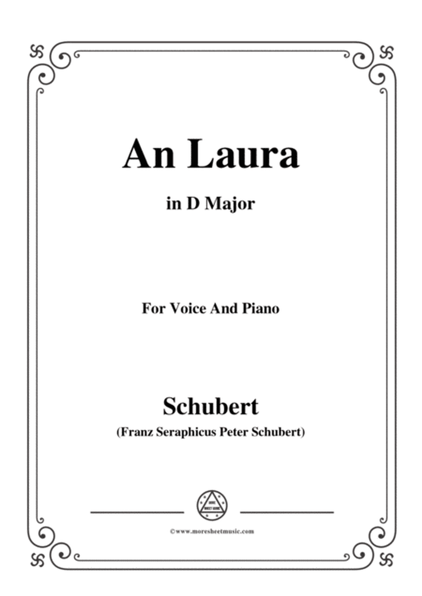 Schubert-An Laura,in D Major,for Voice&Piano image number null