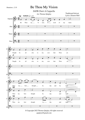 Book cover for Be Thou My Vision (SATB A Cappella)