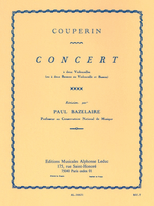 Book cover for Concert a deux Violoncelles