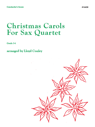 Book cover for Christmas Carols For Sax Quartet - Conductor's Score