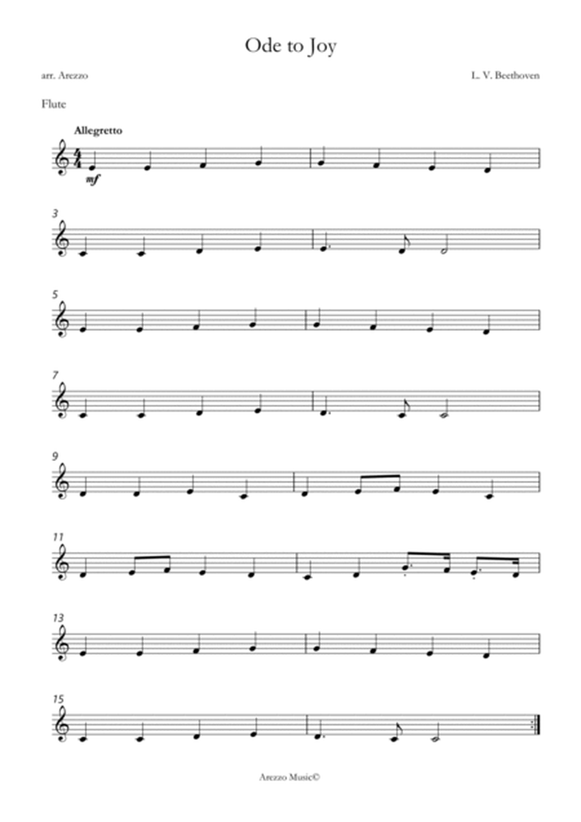 ode to joy flute and bassoon sheet music in c image number null