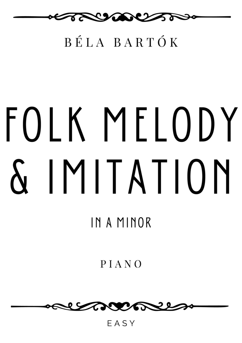 Bartok - Folk Melody & Imitation in A minor - Easy image number null