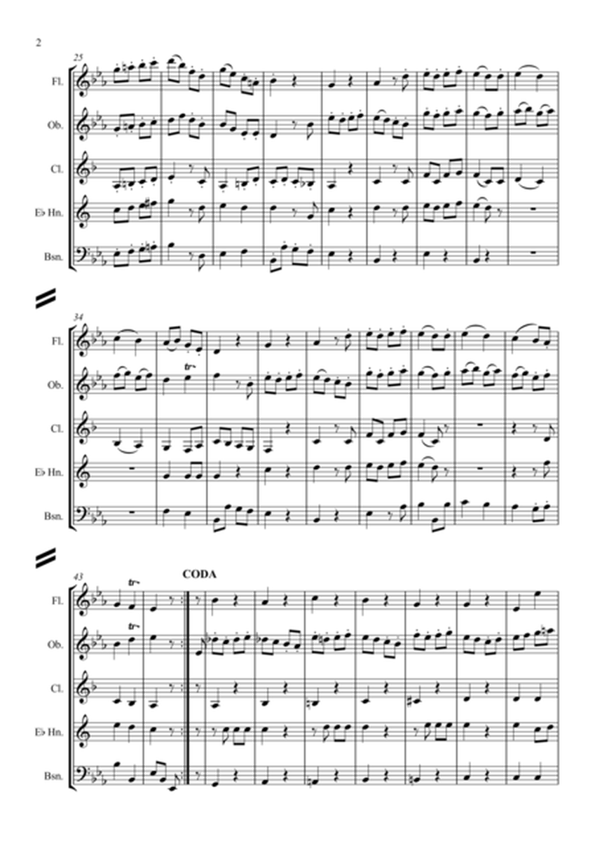 Mozart: Divertimento No.12 in Eb K252 Mvt.IV Presto assai - wind quintet image number null