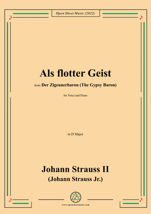 Book cover for Johann Strauss II-Als flotter Geist,in D Major