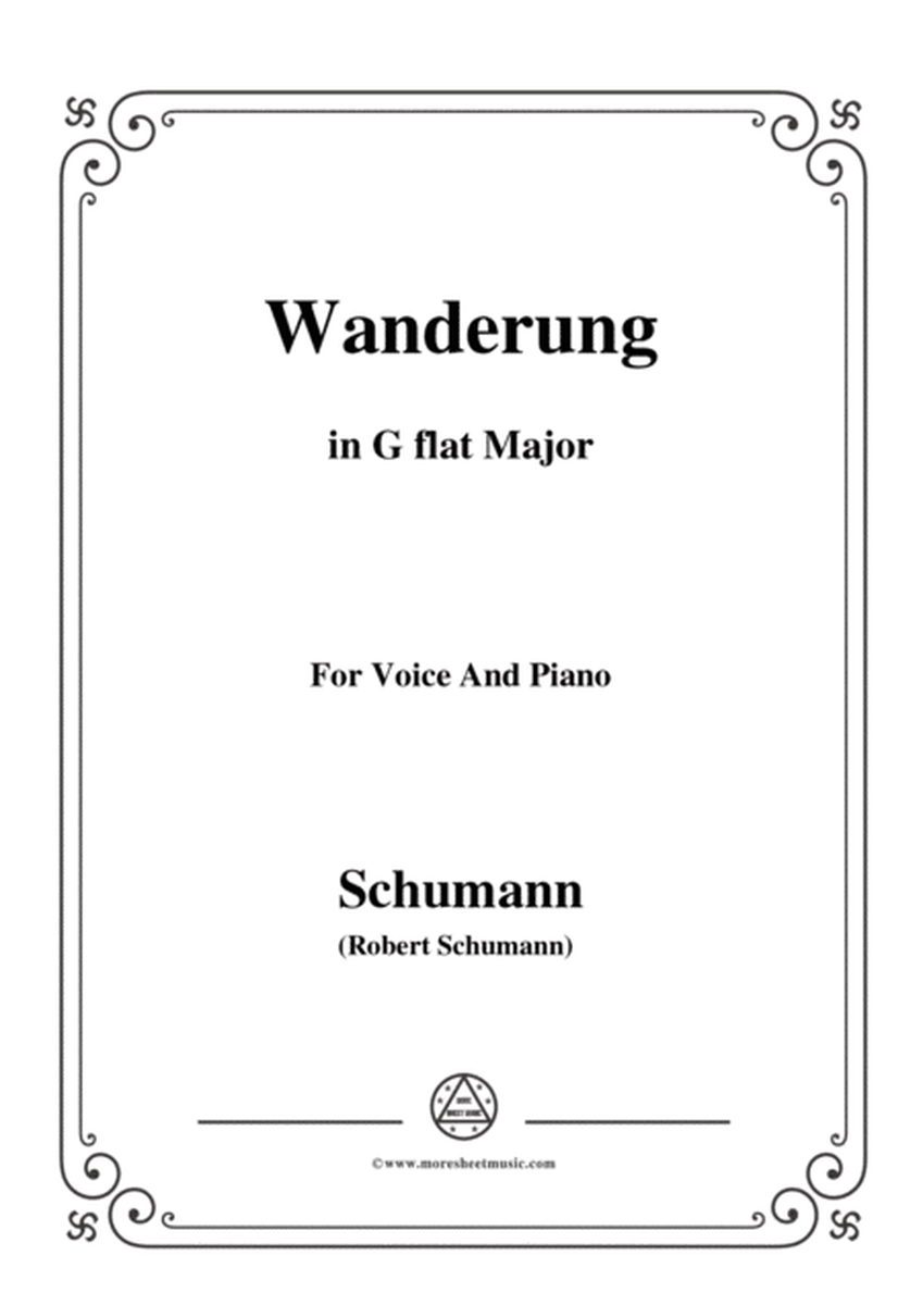 Schumann-Wanderung,in G flat Major,for Voice and Piano image number null
