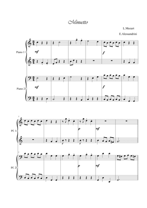 Book cover for Minuetto in C. Piano 4 hands
