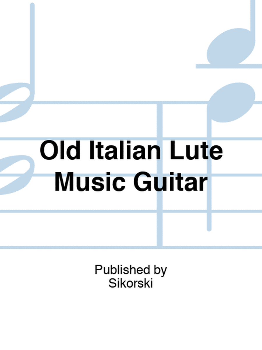 Old Italian Lute Music Guitar