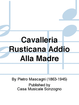 Book cover for Cavalleria Rusticana Addio Alla Madre