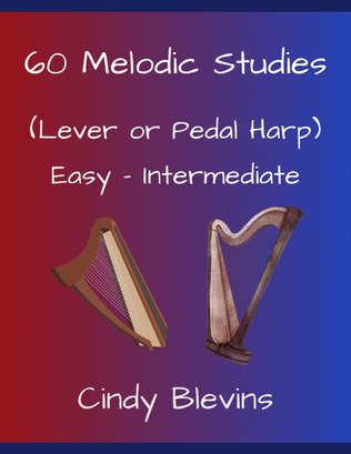 Book cover for 60 Melodic Studies for Lever or Pedal Harp