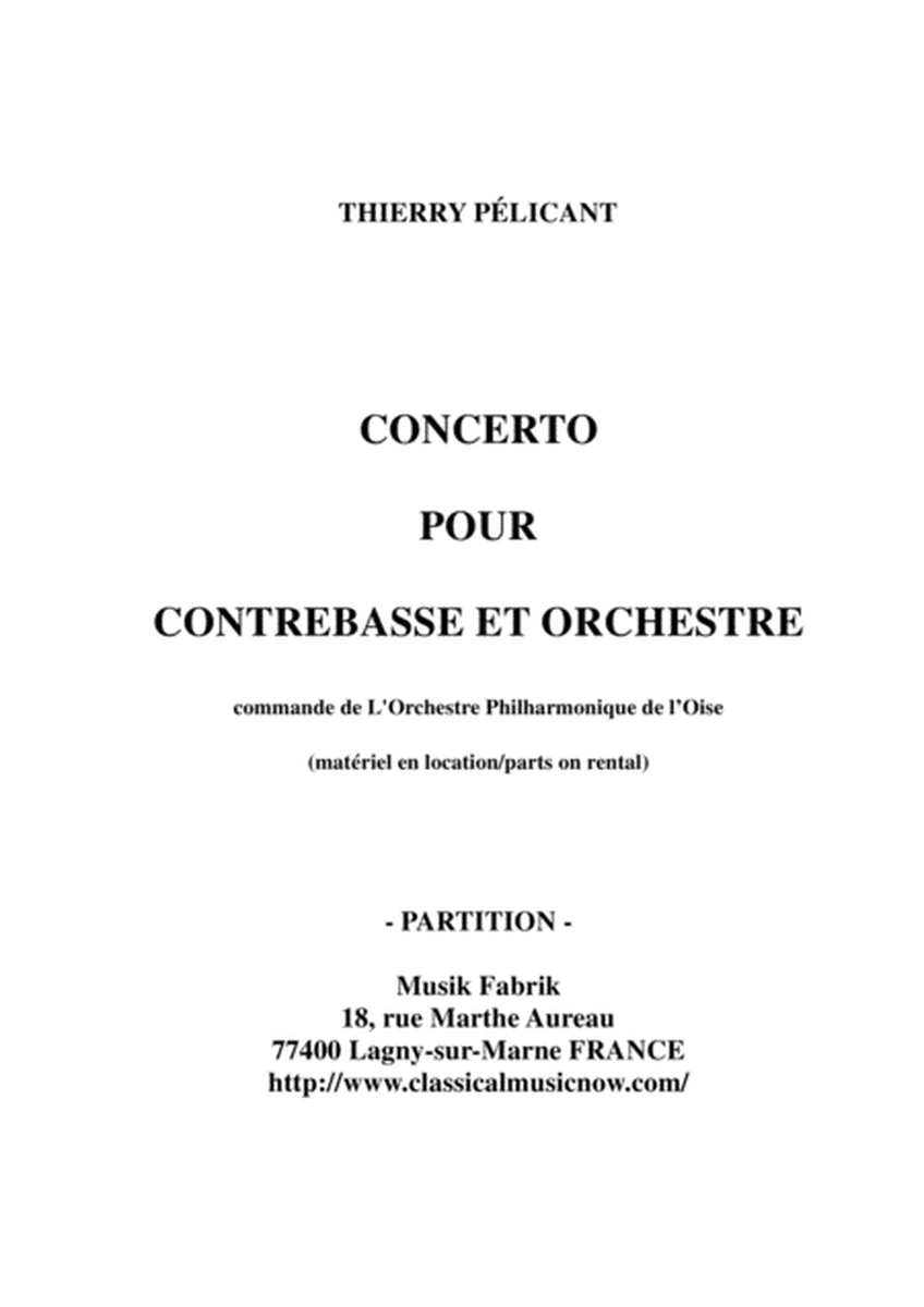 Thierry Pélicant: Concerto for contrabass and orchestra, score only image number null