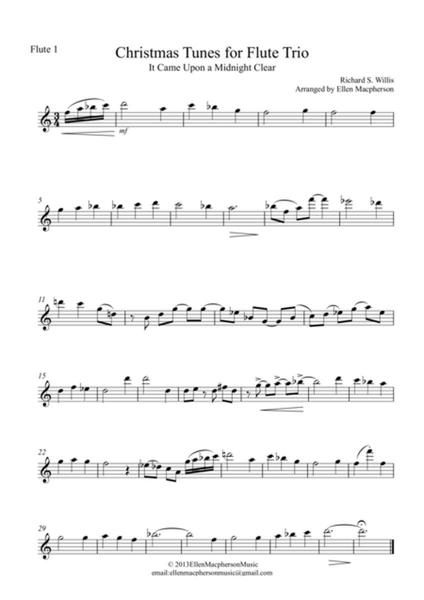 Christmas Tunes for Jazz Flute Trio - SET OF PARTS & SCORE image number null