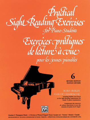 Book cover for Practical Sight Reading Exercises for Piano Students, Book 6