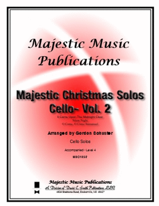 Book cover for Majestic Christmas Solos - Cello, Vol. 2