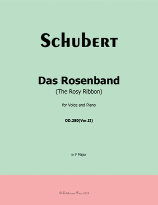 Book cover for Das Rosenband, by Schubert, in F Major