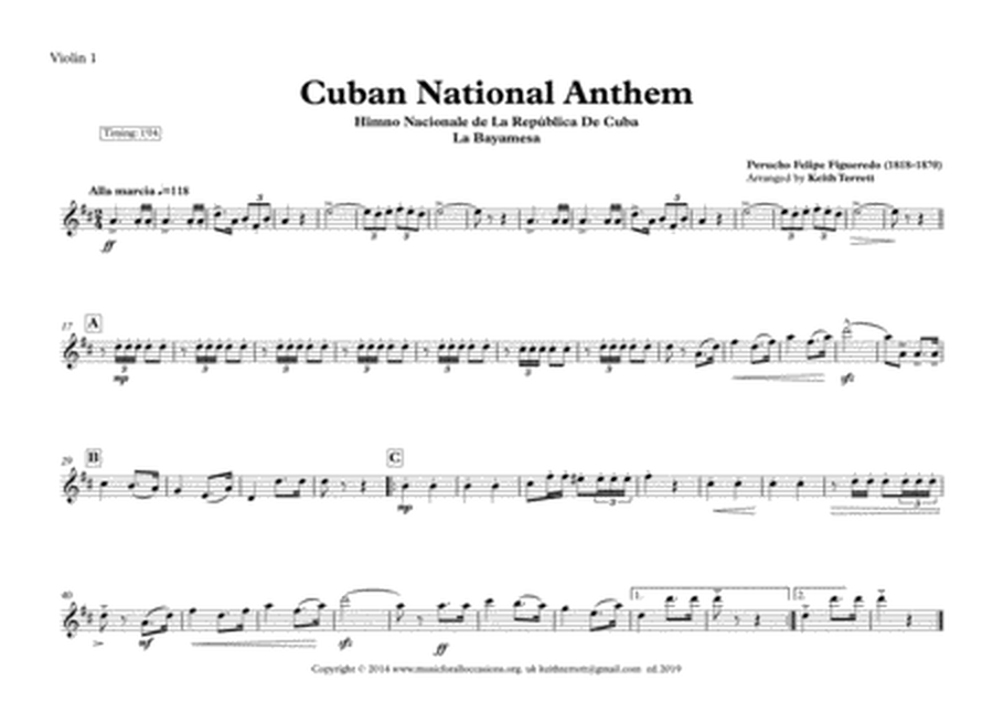 Cuban National Anthem for String Orchestra & opt. Percussion MFAO World National Anthem Series image number null