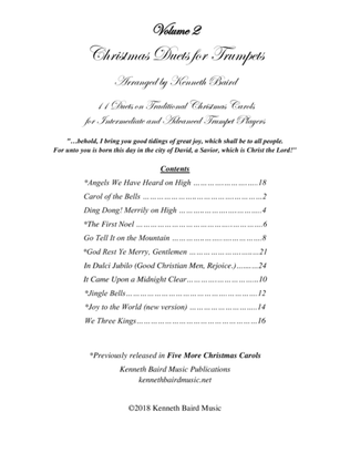 Book cover for Christmas Duets, Volume 2, for Trumpets